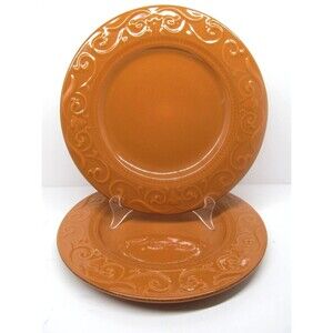 Demdaco Sapore Deb Hrabik Hand Painted 10 3/4" Dinner Plates Set of 2